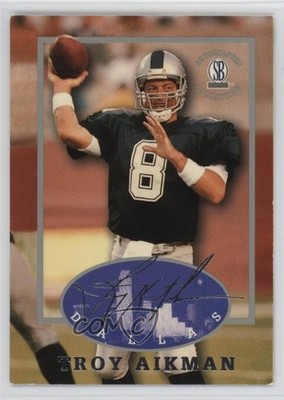 1997-98 Score Board Auto Collection Strongbox Troy Aikman #31 HOF 04rl