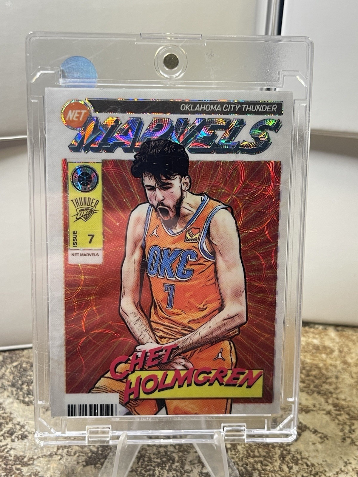 2023-24 Panini Premium Stock Prism Net Marvels Chet Holmgren #20 Thunder SSP