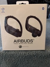 Bluetooth Wireless Athletic Earbuds Airbuds Sweat Resistant New / Sealed