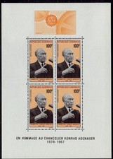 Gabon Michel No. Block 9 Adenauer mint