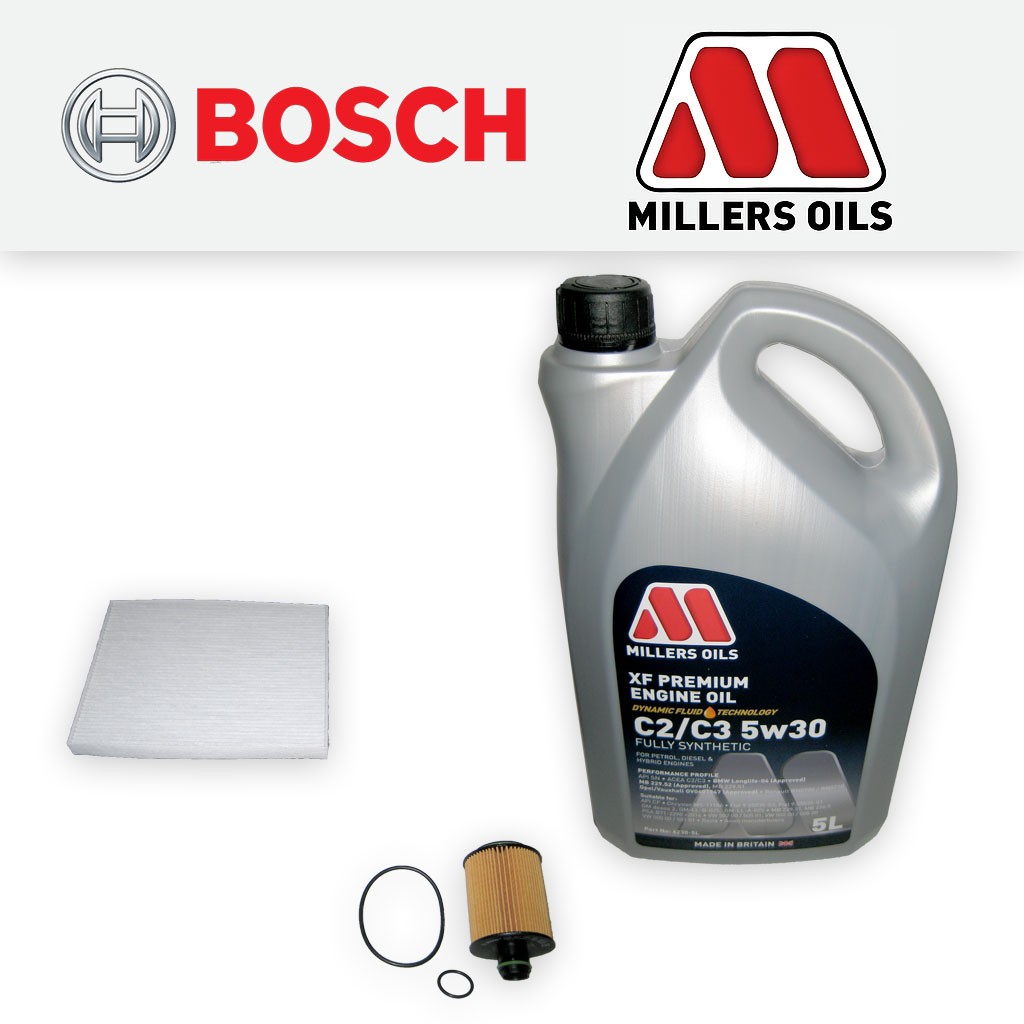 SERVICE KIT for PEUGEOT BIPPER 1.3 HDI OIL CABIN FILTERS +5w30 OIL (2010-2017)