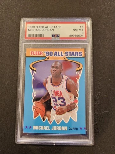 1990-91 Fleer All-Stars Michael Jordan #5 PSA 8