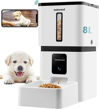 Automatic Dog Feeder with Camera: 5G Wifi Easy Setup 8L Motion Detection Smart C