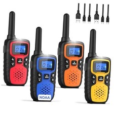 Walkie Talkies for Adults Long Range-Rechargeable 4 Red Blue Orange Yellow