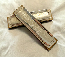 VINTAGE M. HOHNER MARINE BAND HARMONICAS QUANTITY OF 4