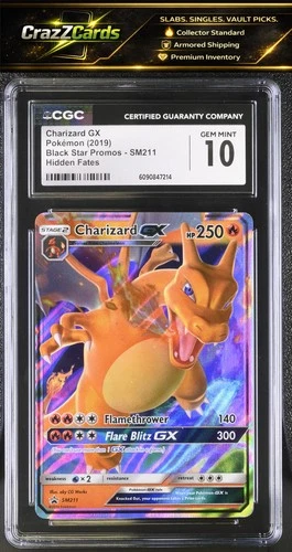 2019 Black Star Promos #SM211 Charizard GX CGC 10