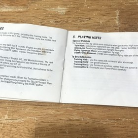 Ring King Instruction Manual Only Nintendo Nes Authentic