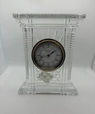 Waterford Crystal Glass Atrium Clock Made In Ireland 7"