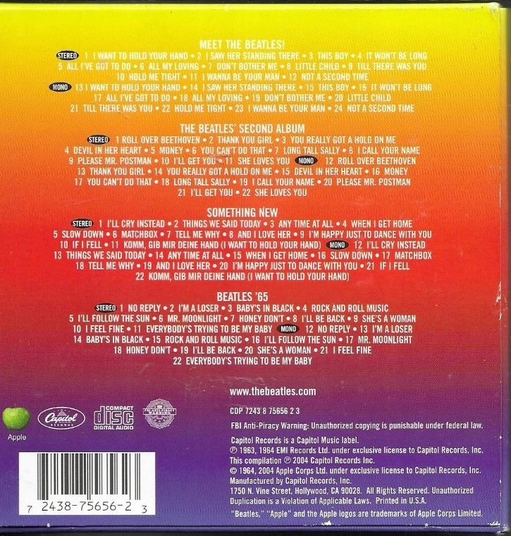 THE BEATLES - The Capitol Albums Vol. 1 - Meet The Beatles/Second Album/'65 - Image 2 of 2