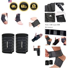Adjustable Calf Compression Bandage Support Knee Wraps Elastic Sports Knee Ba...