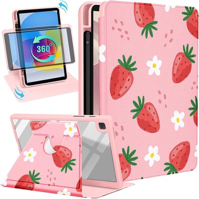Case for Samsung Galaxy Tab A7 Lite 8.7 Inch, Folio Cover with Rotating Stand