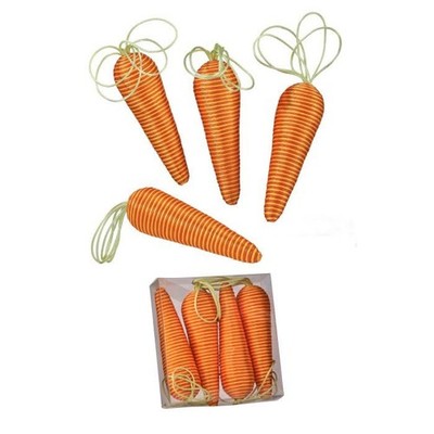 Regency International Easter Carrot, Box of 4, 6-Inch, Orange, Satin