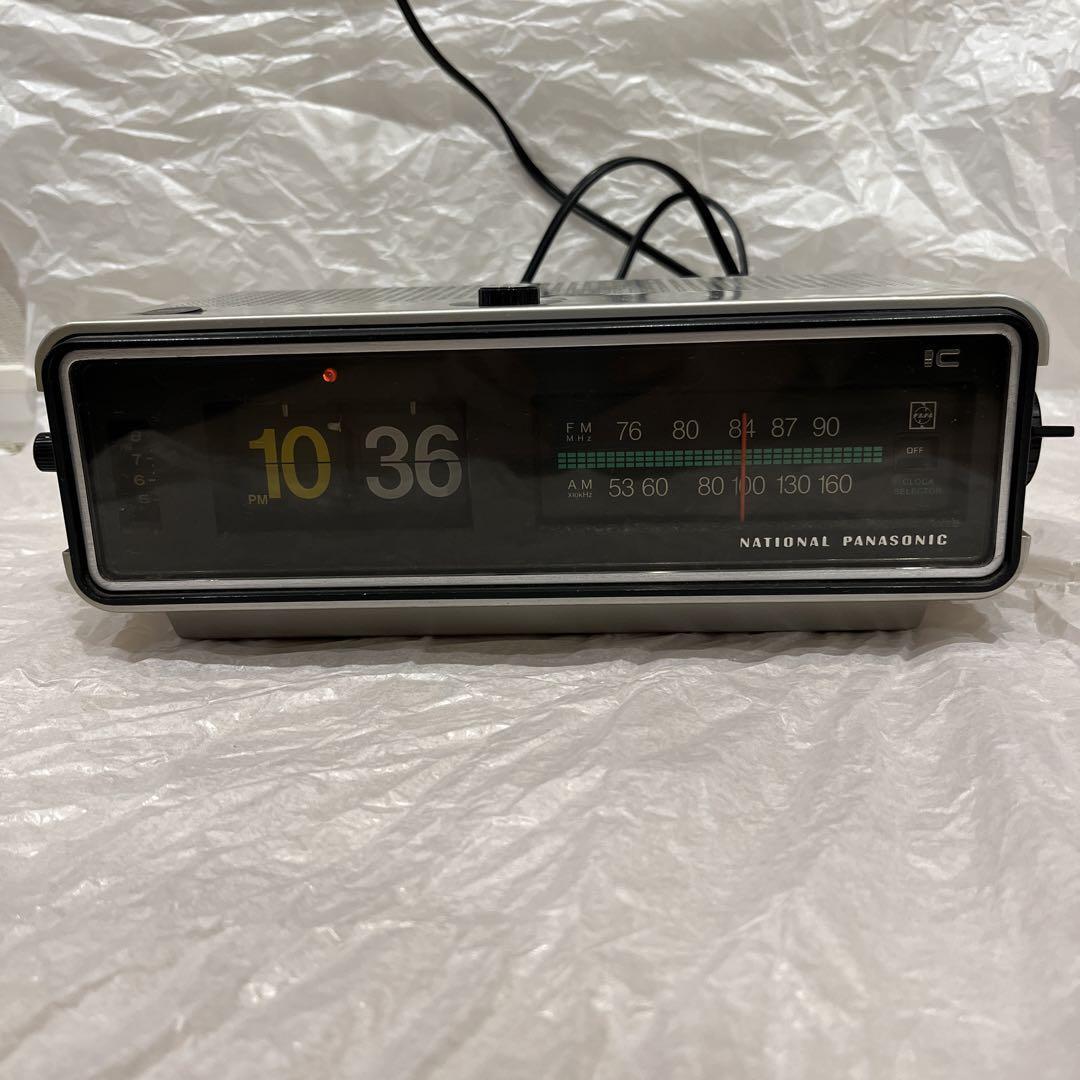 National Panasonic ラジオ付パタパタ時計 赤 RC-6030 Yahoo
