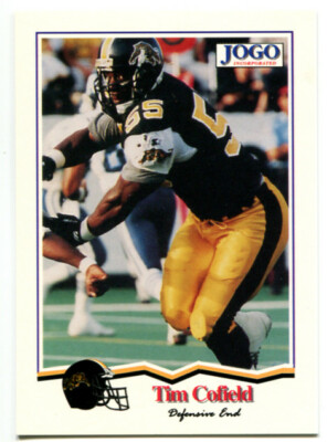 1994 Jogo CFL Tim Cofield Card #254 Hamilton Tiger-Cats Elizabeth City State