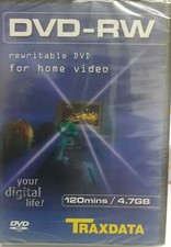 Traxdata DVD + RW 4 x Speed 120min / 4.7 GB Rewritable 1 Pack in Case
