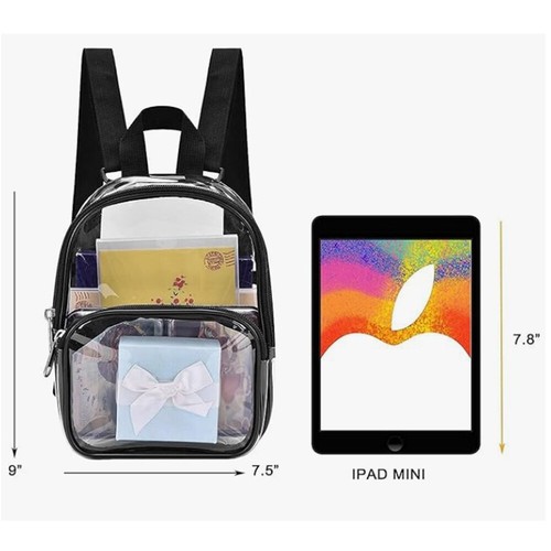 DHL Transparente Taschen Durchsichtiger PVC-Rucksack Reiseschultasche Rucksack~ - Bild 8 von 20