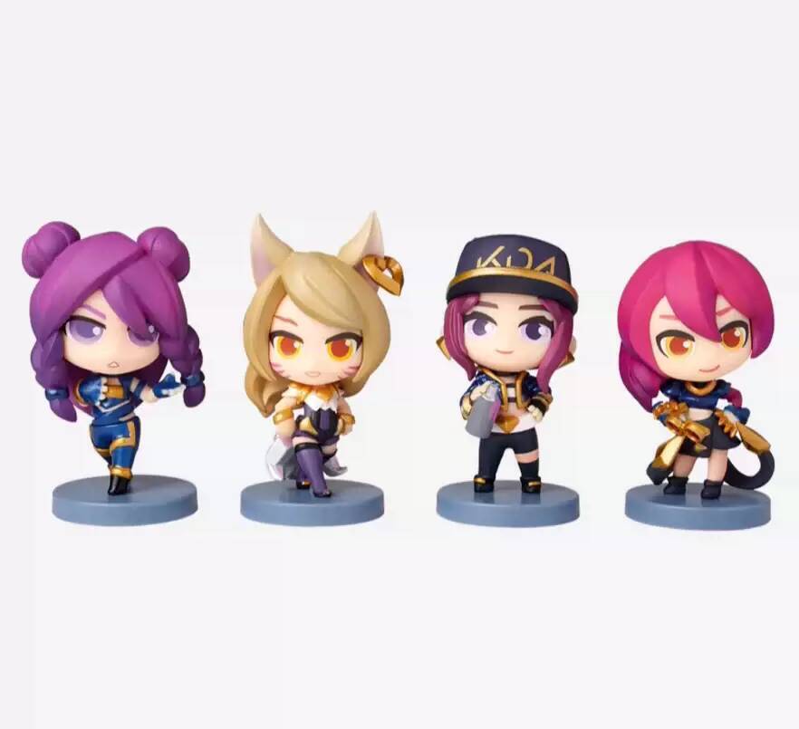 New Official League of Legends KDA Team Minis Statue Pvc Figures