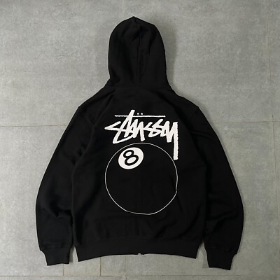 ❗️期間限定SALE❗️STUSSY 8 BALL ZIP HOOD ブラックXL Stussy 8 Ball Full Zip Black Hoodie - 8 Ball Jacket