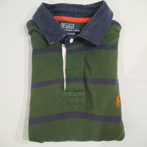 Ralph Lauren Shirt Mens XLarge Green Stripe Short Sleeve Classic Pony Rugby Polo - Picture 14 of 15