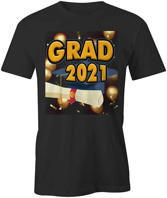 GRAD 2021 Tshirt Single-Sided Short-Sleeved Cotton Pre-Shrunk USA S1BCA38