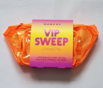 Morphe Vip Sweep By Saweetie 6Pc Brush Collection w/ Belt Bag, New! 