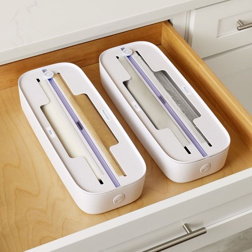 Adjustable Wax Paper Organizer Spacesaving Aluminum Foil Holder
