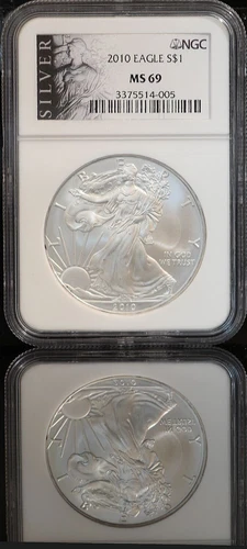 2010 American Silver Eagle S $1 NGC MS69  Silver label Free Shipping