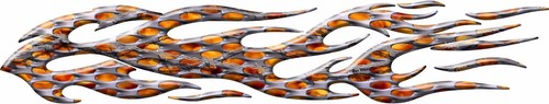 Duo chrome motorcycle go kart race car trailer vinyl graphic decal B863 - Picture 5 of 9