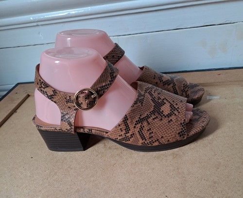 UK Size 6 Top Shop Women's Ladies Leather Summer Sandals EU 39 Brown - Picture 2 of 12