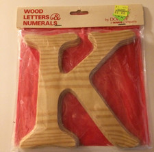 Wooden Letter K 6 " x   Inch NEW Unfinished Wood Letters for Crafts  Wall USA