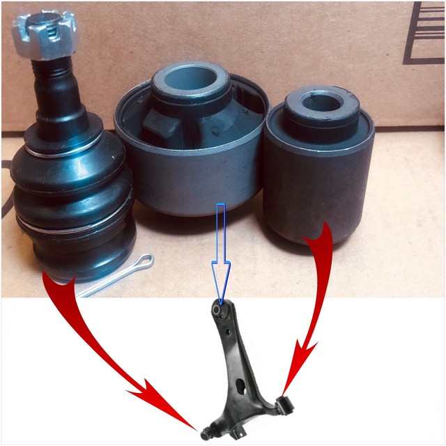 2 FRONT LOWER CONTROL ARM BUSHING & 1 BALL JOINT FITS SUBARU / FORESTER