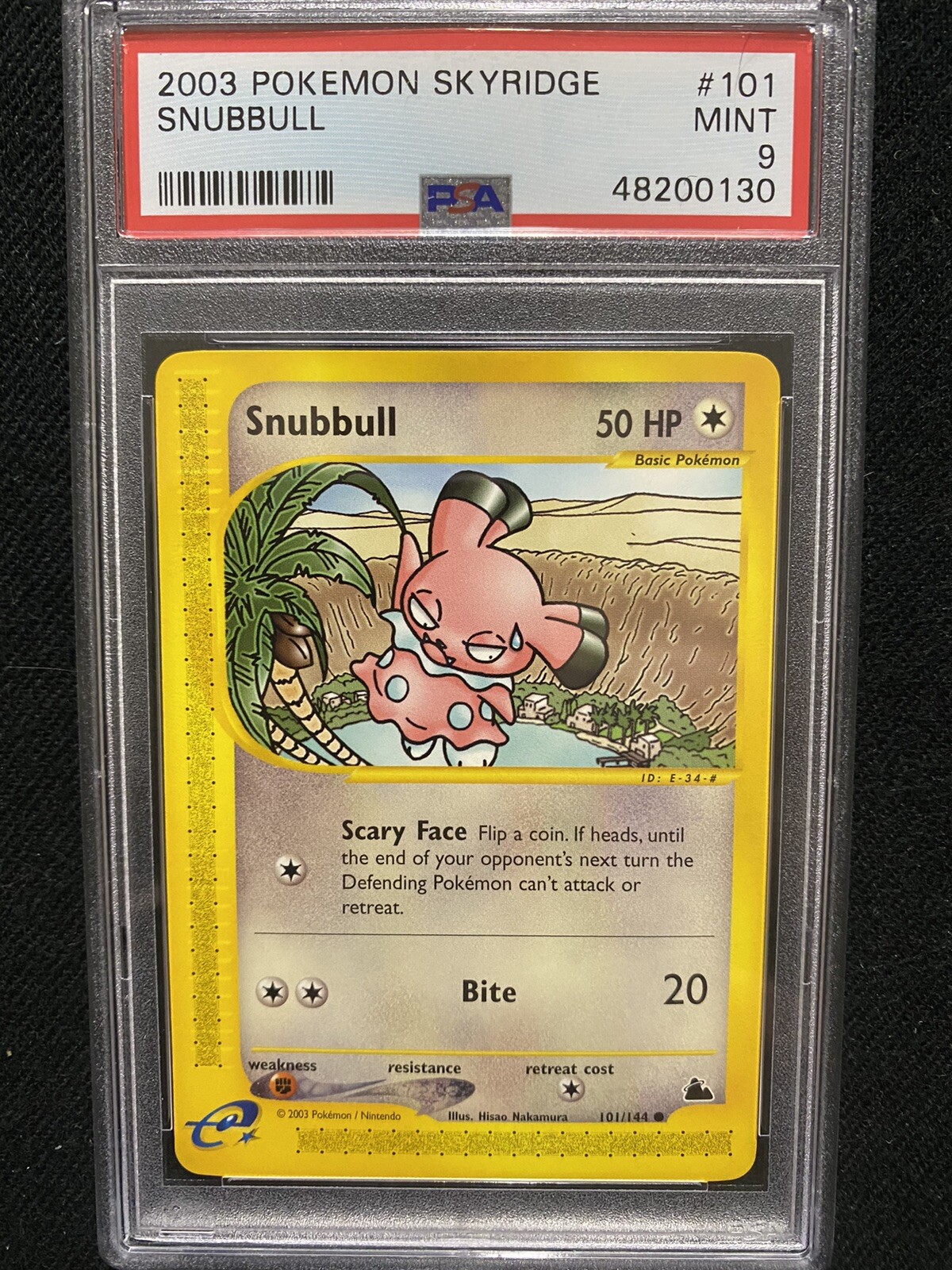 2003 Pokemon Skyridge Snubbull 101/144 PSA 9 Mint