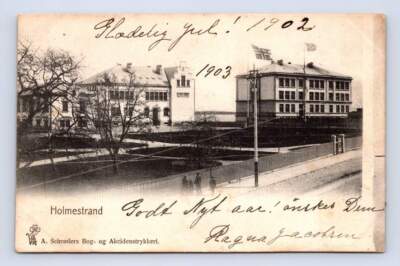 Holmestrand Norway ~ Rare Antique Postcard Vestfold Norge Stamp Cover 1902