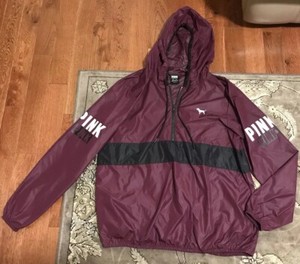 maroon anorak jacket
