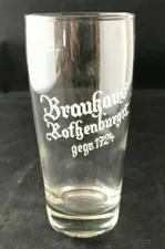 Braukaus Rothenburg 1724 Beer Glass 5.5" Tall .25l
