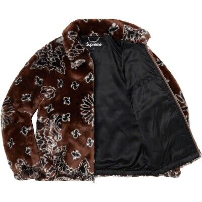 SUPREME Bandana Faux Fur Bomber Jacket Full Pattern Blouson SUPREME Bandana Faux Fur Bomber Jacket Full Pattern Blouson