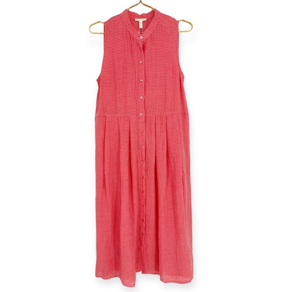 Eileen Fisher NWT Puckered Organic Linen Pleated Dress size XS Preppy  Cotton | eBay