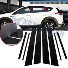 8pcs Car Window Strip Pillar Posts Trim Cover Molding For Toyota Rav4 2013-2018