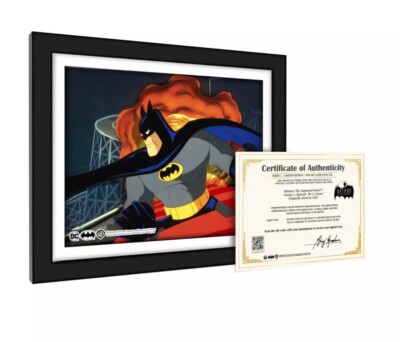 Batman On Roller Coaster - Animation Cel Art Scene -  Be a Clown  FRAMED