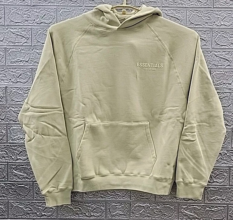New Essential Fear Of God Front Logo Pullover Hoodie W