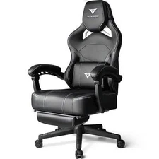 Big And Tall Gaming Chair 400lb With Footrest Ergonomic Lumbar Pillow for office