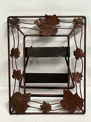 Photo Frame 3.5  X 5  Leaves Rust Brown Metal Rustic Organic Nature Table Top