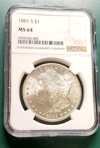 1881-S Morgan Dollar - MS64 - NGC - VAM-63 - Very Lustrous