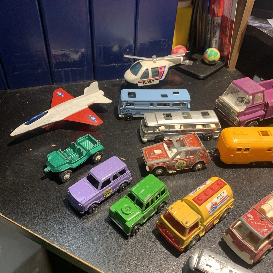 Nice VINTAGE Lot of TOOTSIE TOY Cars Trucks Tractors BUDDY L & Other Metal Toys! - Image 2 of 4