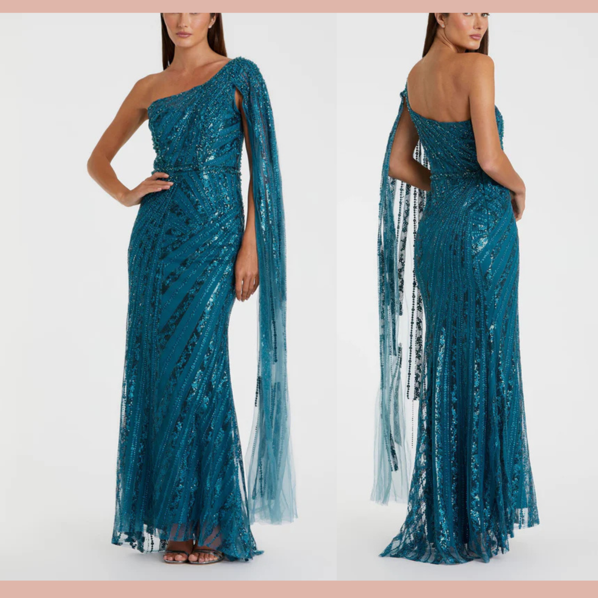★Mac Duggal★ Blue シアートップ マーメイドドレス ☆Mac Duggal☆ Blue シアートップ マーメイドドレス ブライダル