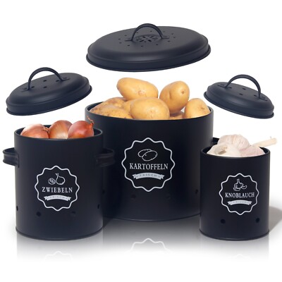 Kartoffel Aufbewahrungsbox, kche aufbewahrung, Zwiebeltopf Vorratsdosen  Set | eBay.de