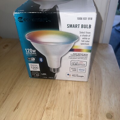 EcoSmart 120w Equivalent Smart PAR38 Color Changing LED Light Bulb Voice Control
