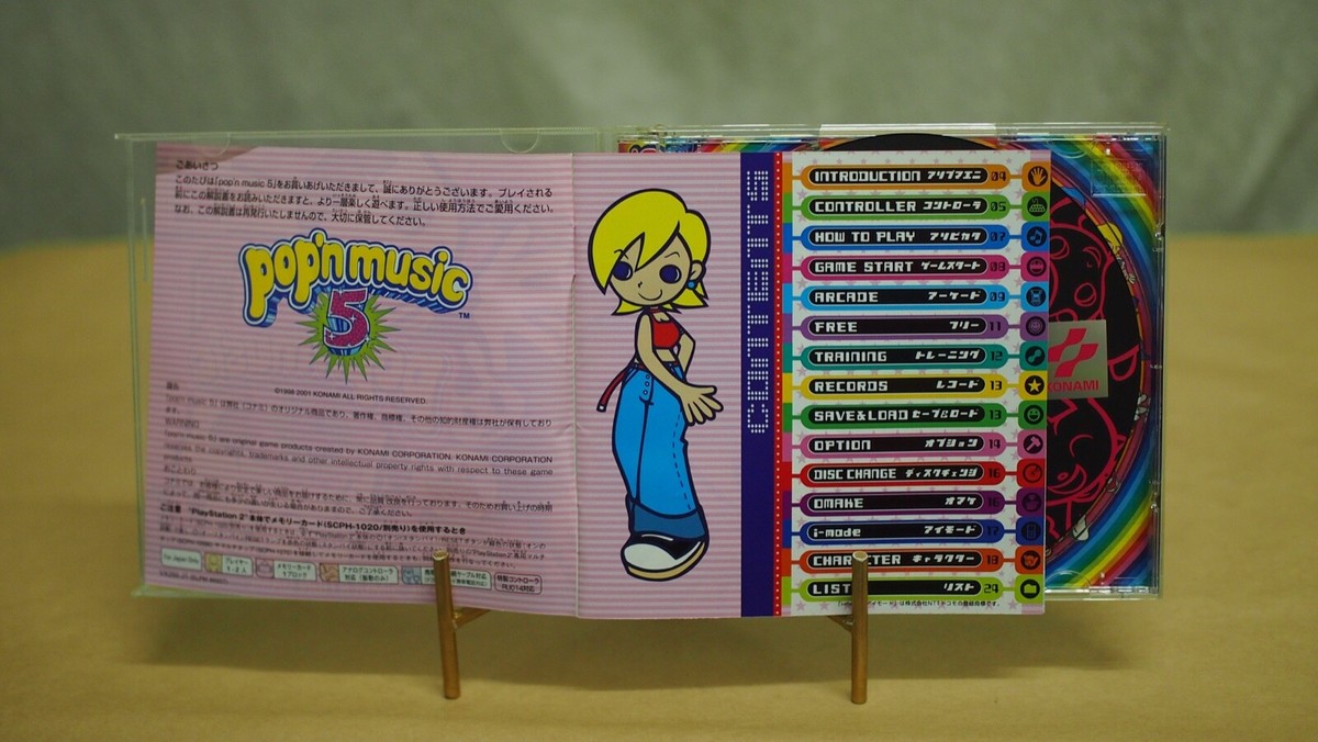 Pop'n music 5&6 Lot of 3 PlayStation 1 Japan Tested VG PS1 w