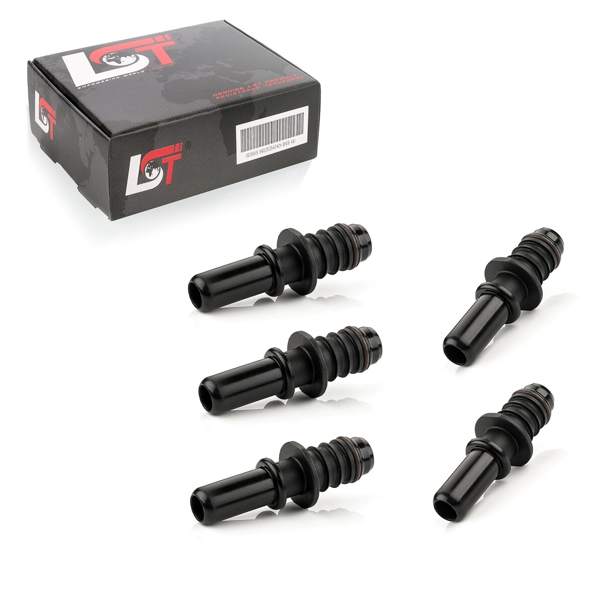 5x Counterpart Quick Release Straight Fuel Line 11.8 x 12mm for RENAULT