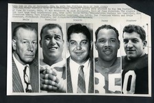 1969 NFL Hall of Fame Press Photo Nomellini Greasy Neale Joe Perry Stautner Turk